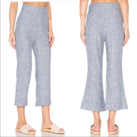 Free People Pants - 🌴Free People Elliot Striped Linen Pant Hi Rise 4